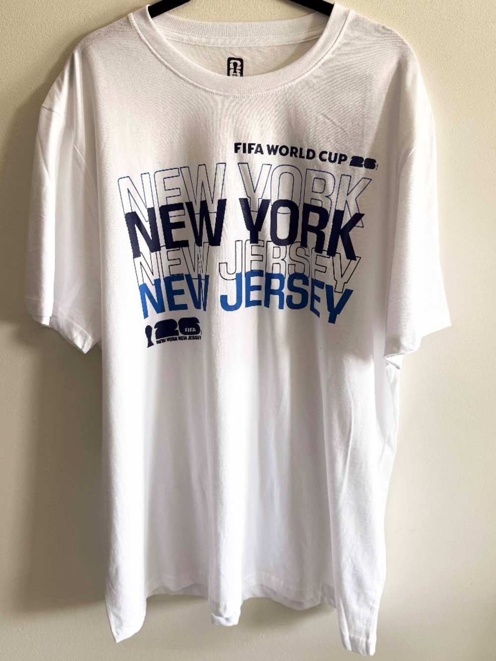 FIFA New York New Jersey Host City World Cup 26 Official T-Shirt White XL NWT